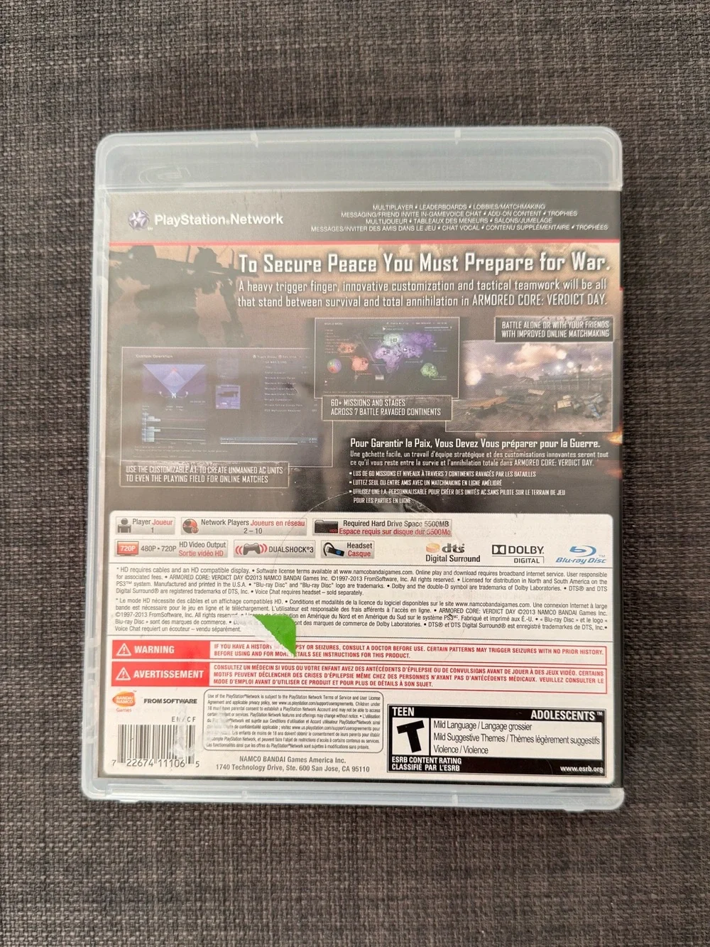 Armored Core: Verdict Day Sony PS3 Playstation 3 Game Complete - Picture 2 of 3